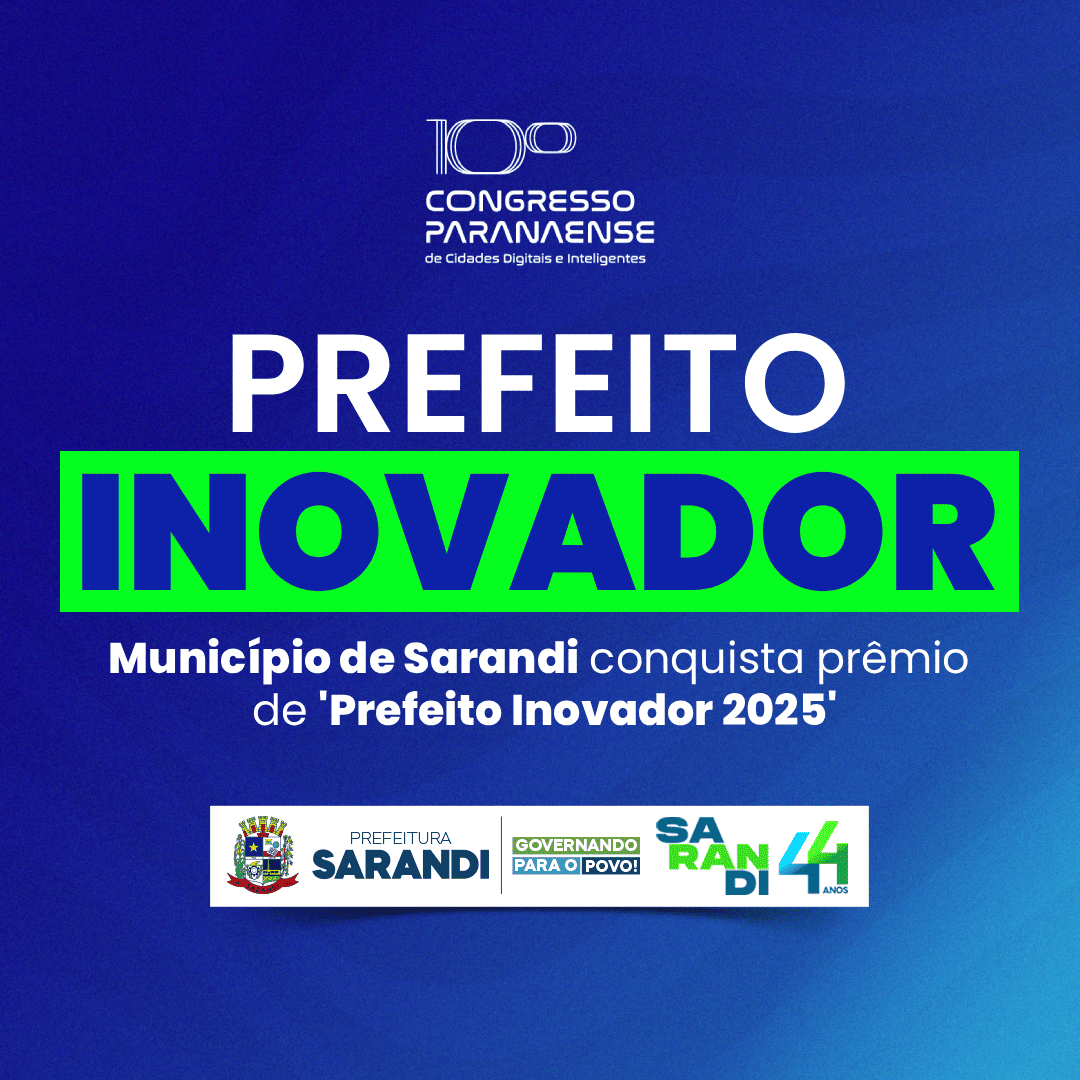 Município de Sarandi conquista prêmio “Prefeito Inovador 2025” durante congresso estadual